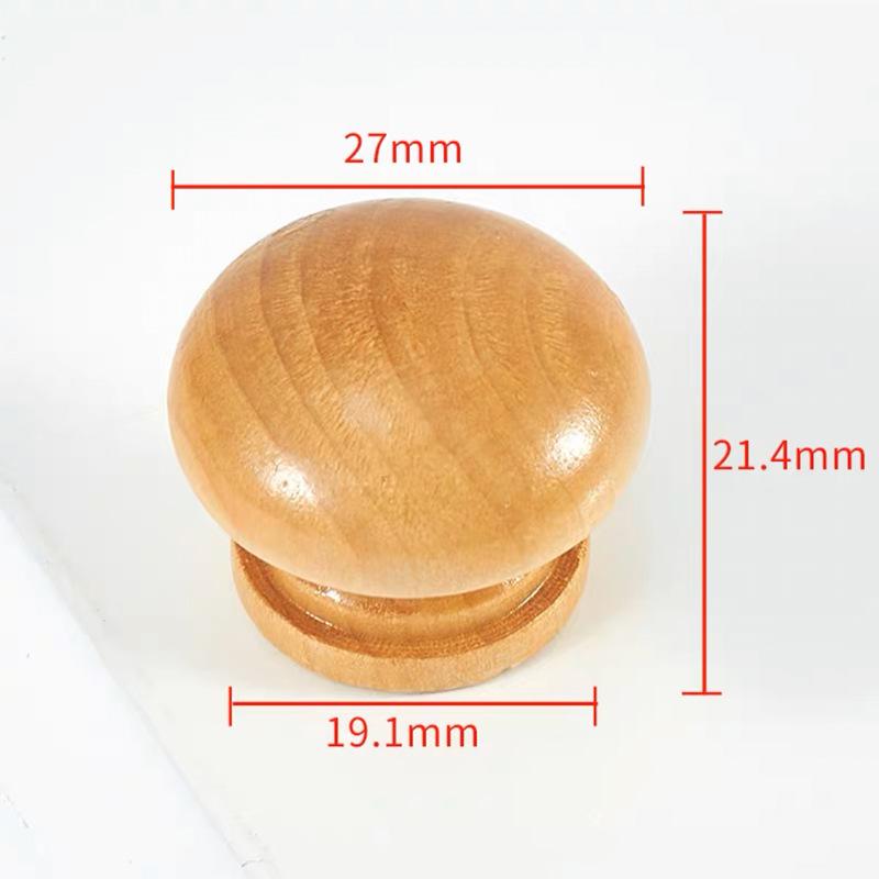 Beech Wood Mushroom Handle for Drawer or Wardrobe