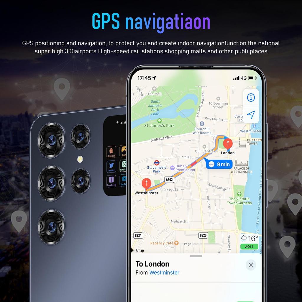 New S26 Ultra HD Smartphone: Large Screen, 16GB RAM, 1TB Storage, Android OS