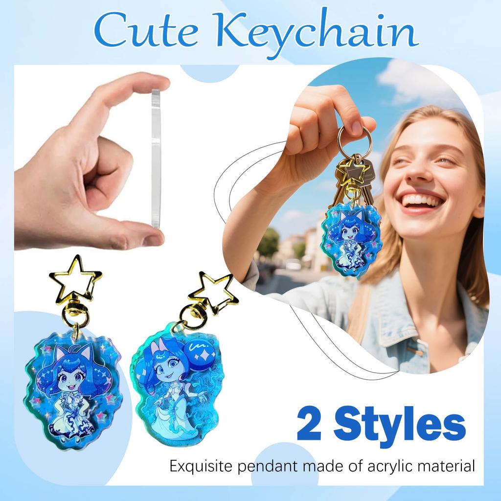 Acrylic Keychain Pendant Student School Bag Cute Decoration Small Gift