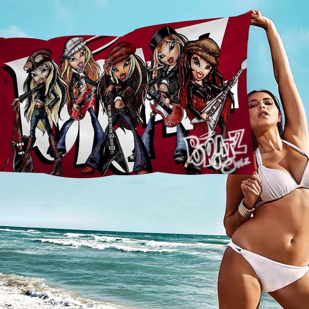 B-BratzZ M-Mask G-Girl Microfiber Printed Beach Towel Mountain Climbing Yoga Beach Swimming Running Absorbent Soft Towel