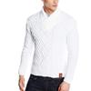 Men Autumn Winter Retro Stylish Casual Solid Color Knitwear Warm Sweaters