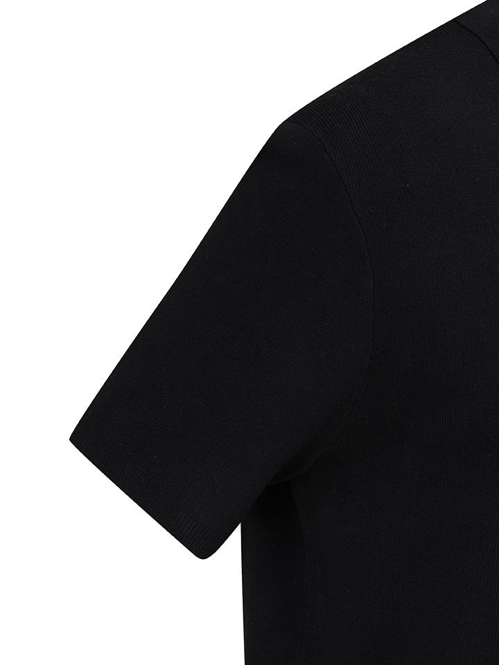 ZIOZIA Men'S) Miracle Short Sleeve Half-Zip Collared Knit_Black