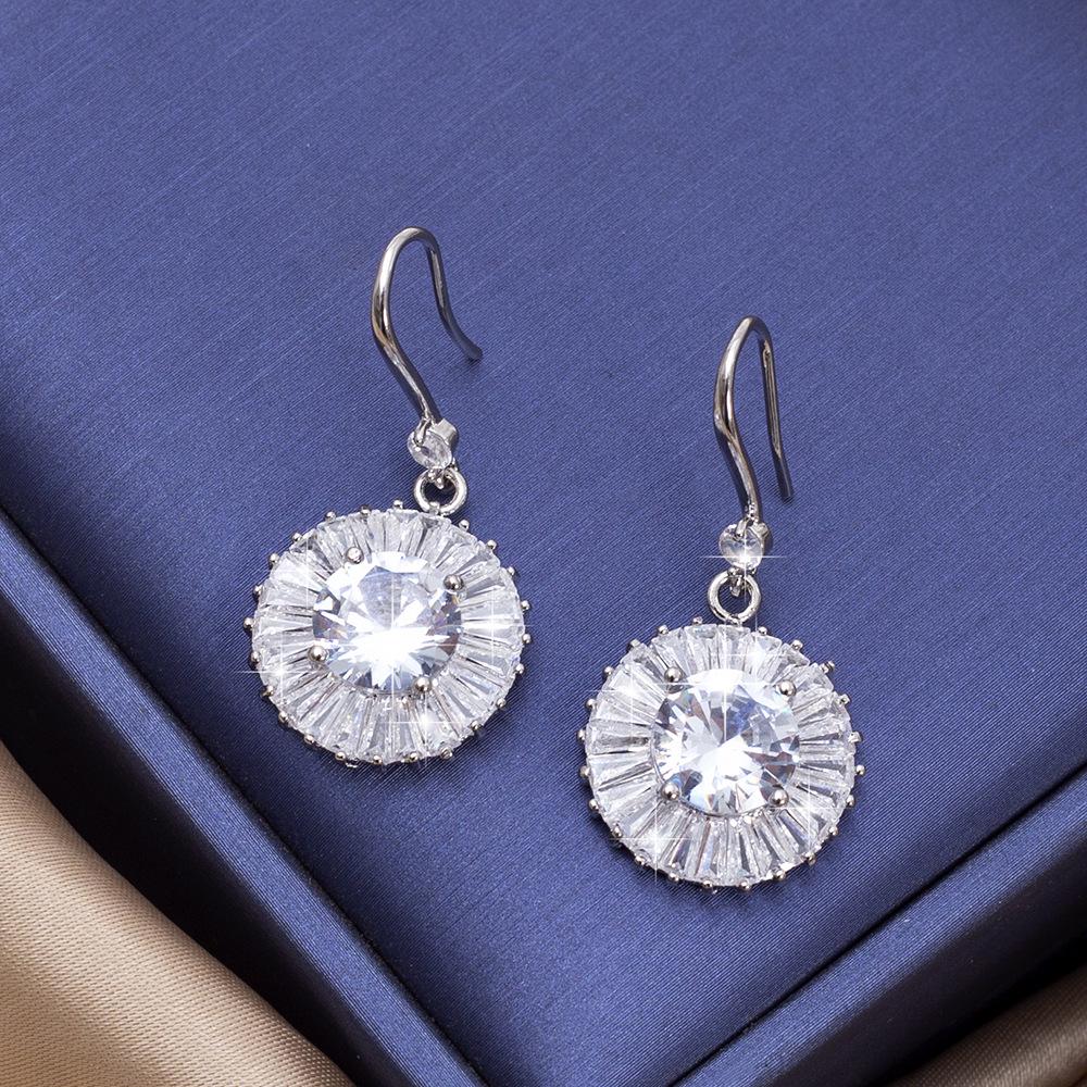 French Minimalist Sunflower Zircon Earrings - Luxury Fashion Gift