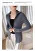 2025 Fall/Winter Women's Versatile Striped Cashmere Zipper Cardigan Sweater