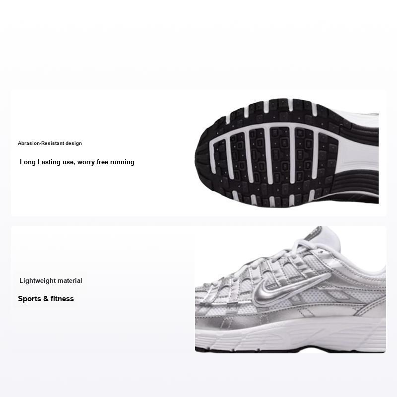 Кроссовки Nike P-6000 GS Белые Металлик Серебристый Детские Синеватый Оттенок Черный HV5064-101 32