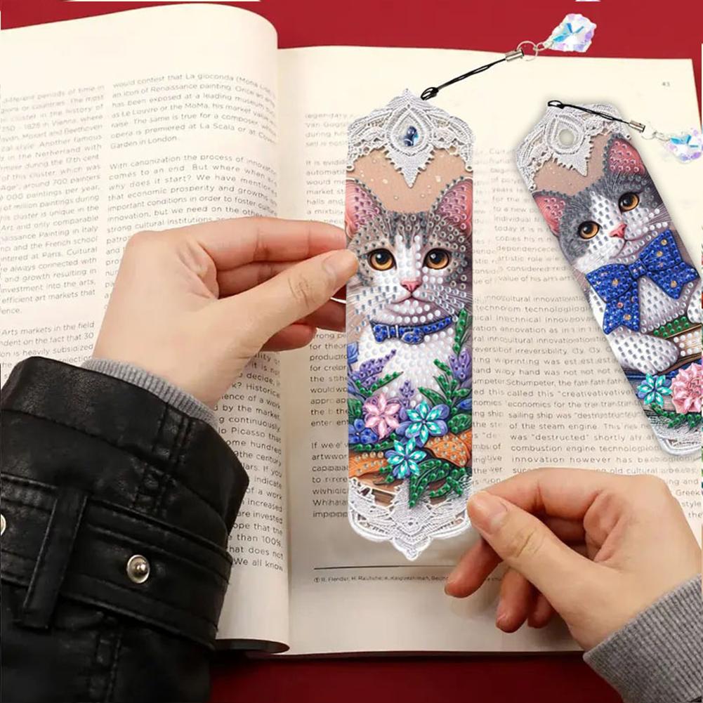 3Pcs Animal DIY Diamond Painting Bookmark Diamond Bookmark Art Projects Diamond Painting Art Bookmarks for Reading Enthusiasts