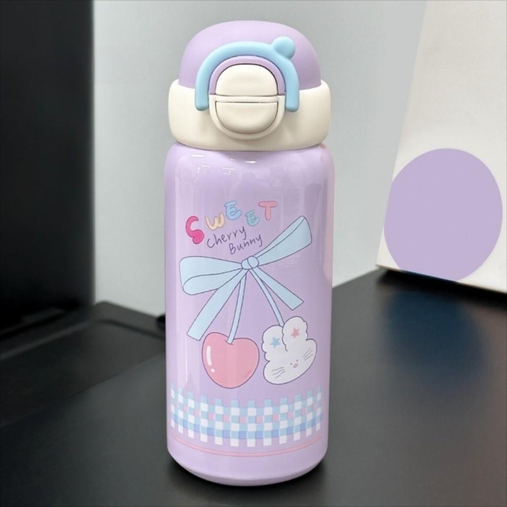 500ml Coffee Mug Stainless Steel Students Sippy Cup Cute Travel Water Bottle