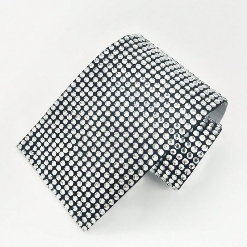 Sparkling Diamond Design Car Door Sill Protector Sticker, 1 Piece, for Car Door/Single Door