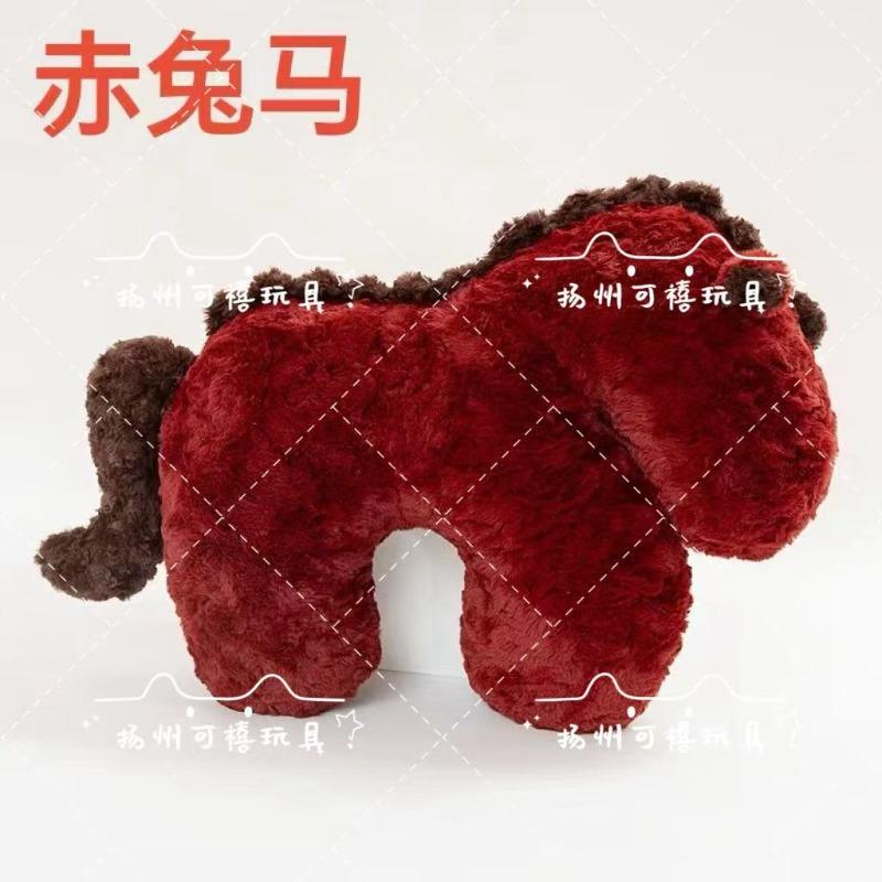 New horse mascot doll pony special-shaped throw pillow plush toy living room decoration ornament New Year's gift