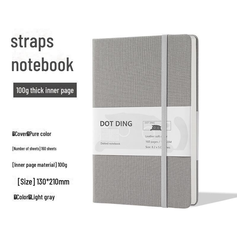 Блокнот Bullet Dot Journal в тканевой обложке A5 серый