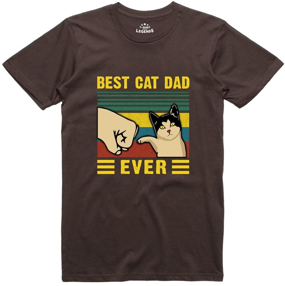 Best Cat Dad Funny Unisexs T Shirt Regular Fit Cotton Tee