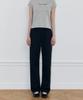 LADY VOLUME Straight Elastic Pants (Black)