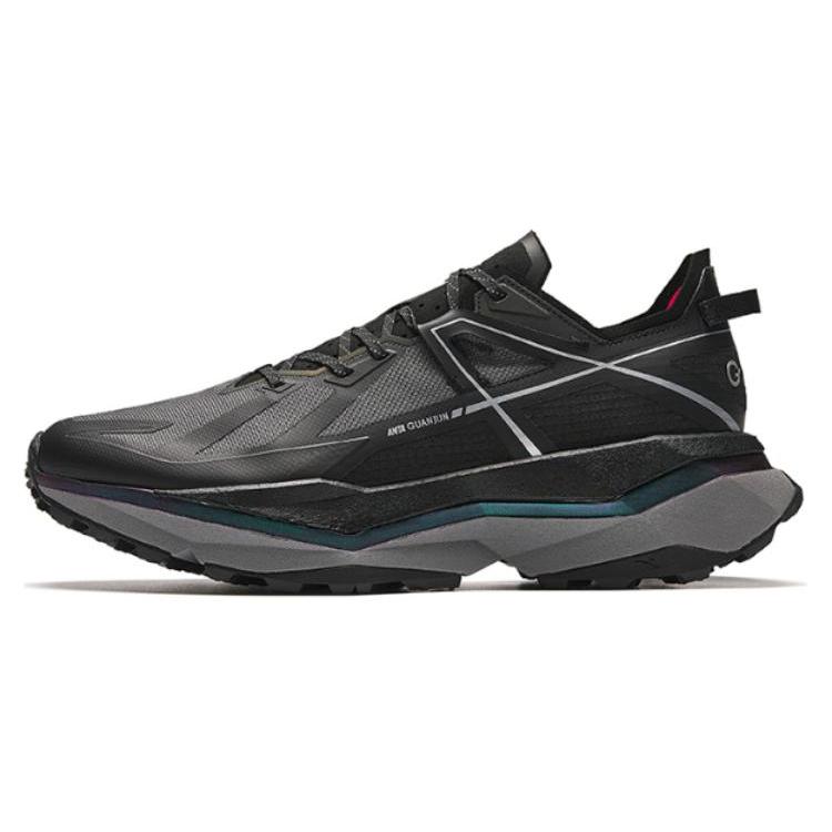 

Anta Fabric Cushioning Abrasion Resistant Breathable Rebound Low top Running Shoes Men s Black 112416602A-7 40.5