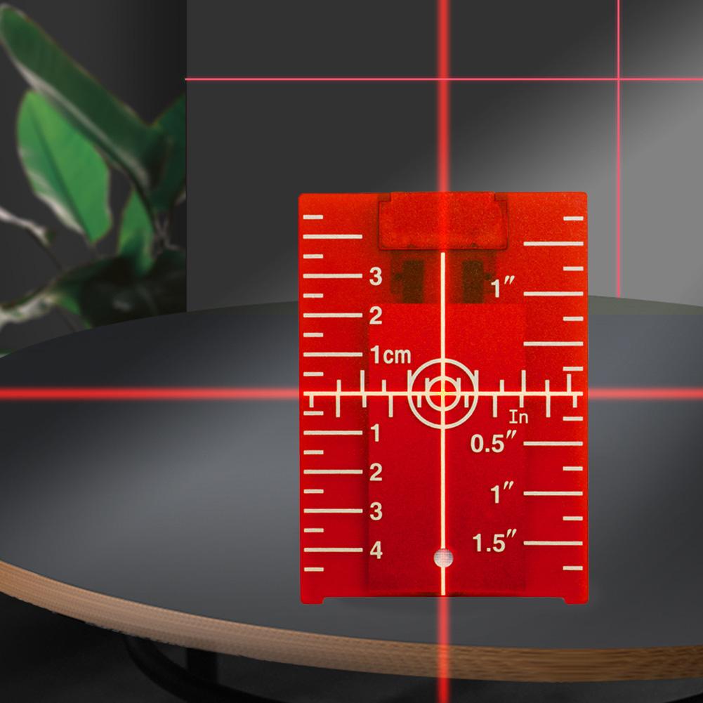 Inch/cm Plastic Target Card Plate for Green/Red Line Spot Enhancement Magnetic Inch/cm Leveling Board