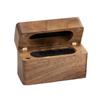 Protective Black Walnut Duals Ring Holder Case Elegant Soft Lining Wood Box For Engagement Jewelry Protections