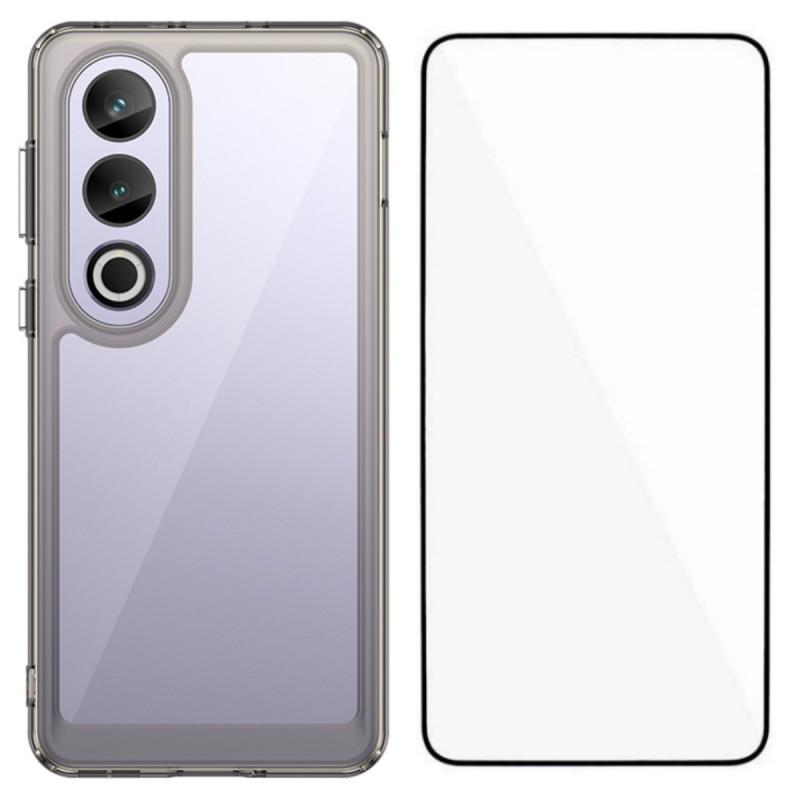 For OnePlus Ace 3V 5G Phone Case WANLONFENG XC Series TPU Acrylic Cover with Tempered Glass (Big Lens Hole)