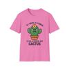 Unisex Softstyle T-Shirt Mens Womens Tees Top Angry Cactus Funny Flower Quote Cartoon Humor Tee