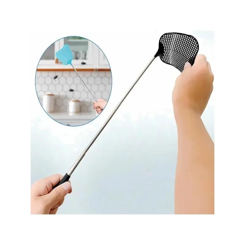 Retractable Fly Swatter Durable Plastic Heavy Duty Fly Swatter Mosquito Repellent Garden Suitable Summer Home Supplies