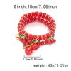 Fashion Cherry Shape Heart Pendant Bracelets Set for Women Handmade Red Beads Strawberry Stacking Bracelets Party Jewelry Gift