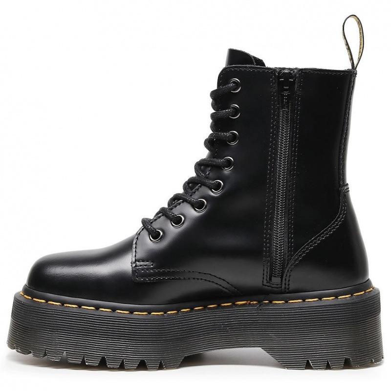 Locomotive-Stiefel mit dickem Bodenloch, seitlichem Reißverschluss, britische Damen-Kurzstiefel, Muffin-Sohle