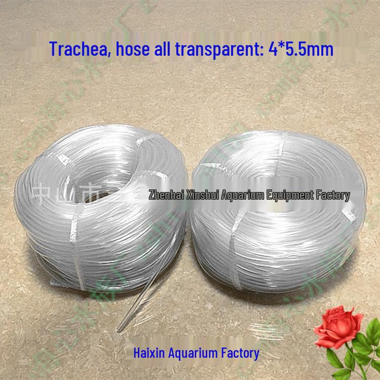 Transparent PVC Aquarium Air Tubing – High-Transparency, Soft Rubber Tubing / White Soft Tubing / Air Stone Compatible 4*5.5mm 100m/Roll белый