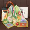 Luxury Printing Silk Square Scarf Women Neck Hair Tie Band Beach Hijab Kerchief Head Headbands Bandana Female Foulard 70cm