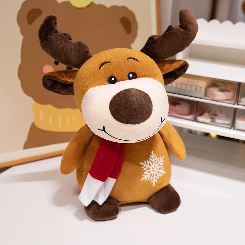 Plyšová bábika Santa Claus a sobovia Vianočná dekorácia Darček