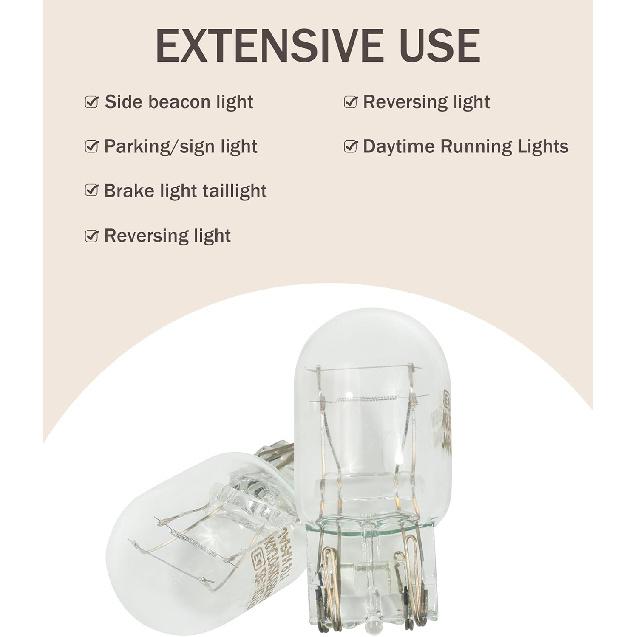 10 PCS 7443 Bulb,Car Accessories 7443 Brake Light Bulb,Car T20 1891/7443 Dual Wire Brake Bulb,12V 21/5W Ultra-Bright Turn Signal Light