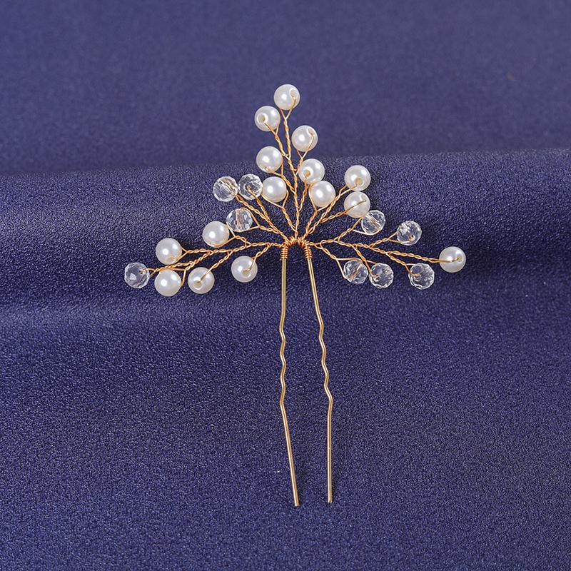 Gold Color Trendy Crystal Hair Pin For Women Party Rhinestone Hair Clip Pin Bridal Wedding Hair Accessories Jewelry Hairpin Gift