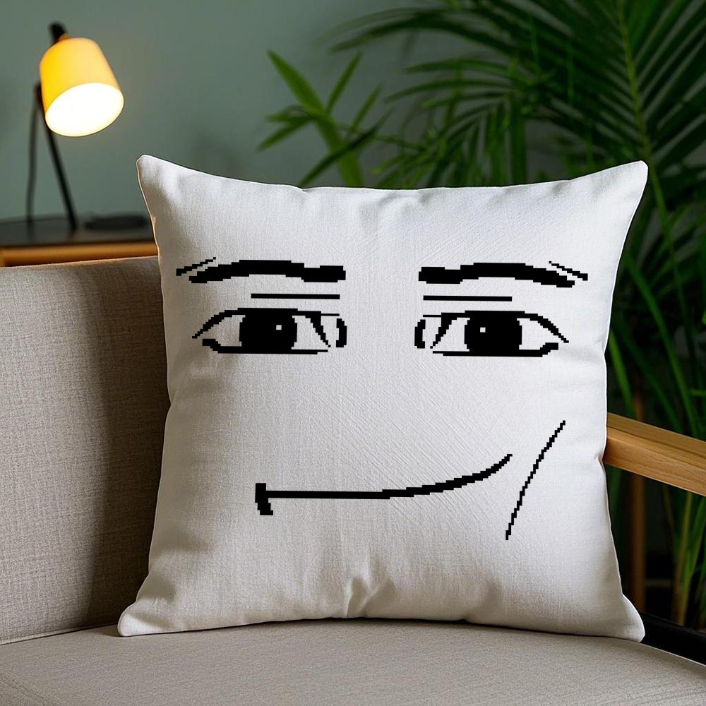 

Man Face ART Pillow Case Silky Elegant Comfort Sofa Bed Invisible Zipper 30X30cm