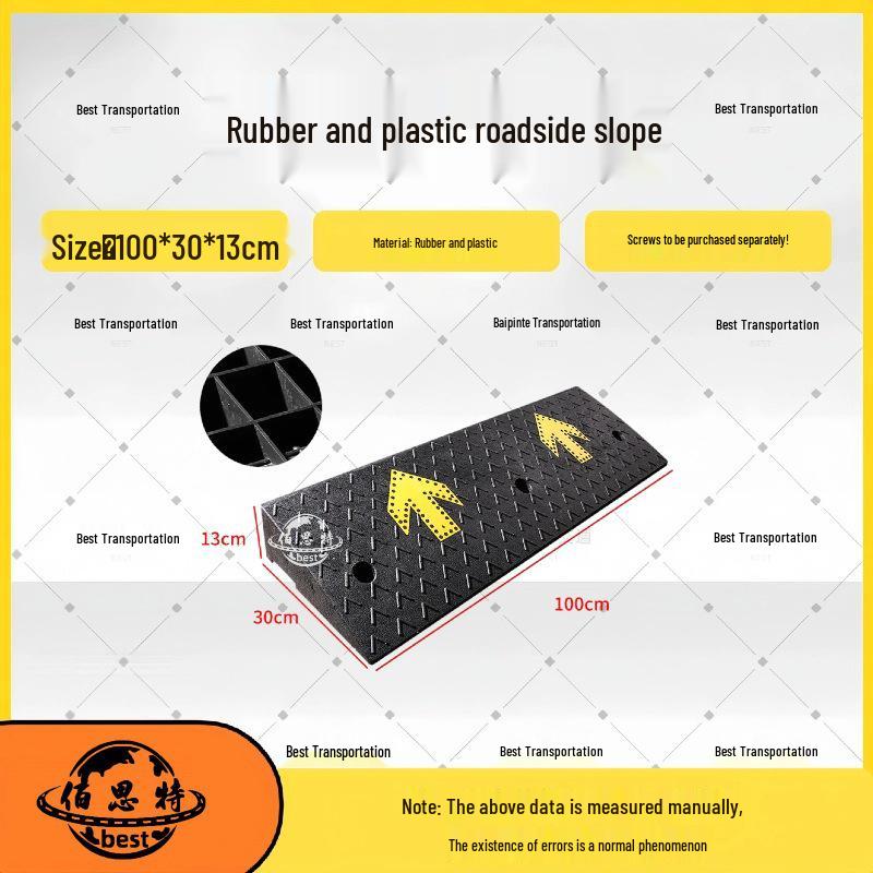 Household Rubber Threshold Ramp for Curbs and Slopes: Car and Road Edge Climbing Pad