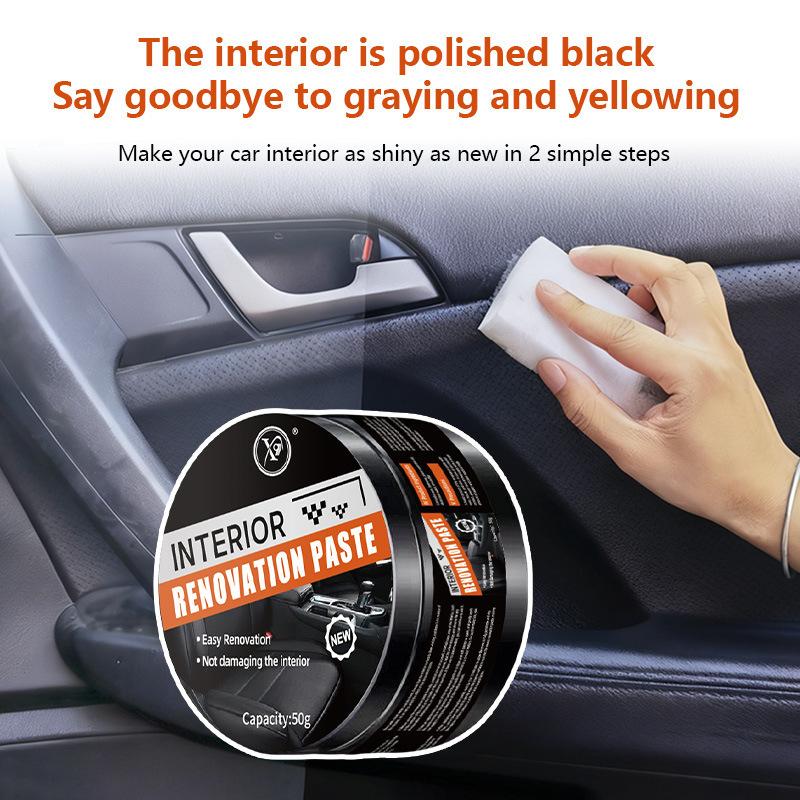Car Plastic Leather Restorer Paste Dashboard Polish Interior Anti-Cracking Wax Universal