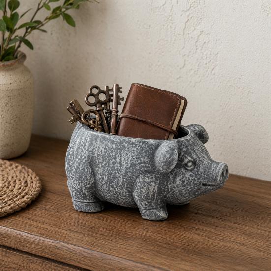 Pig Planter, Pig Shaped Flowerpot, Planter Pots for Indoor Outdoor Plants, Decorative Succulents Pot for Home Yard Garden
