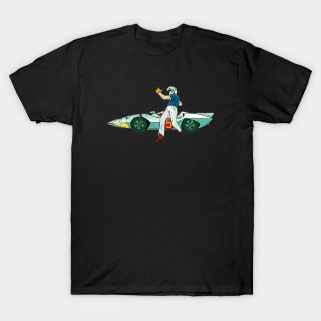 Asian Size Cotton Unisex Tshirt Print T-shirt Speed Racer - Vintage Style Distressed T-shirt No-Cut Print Regular Fit