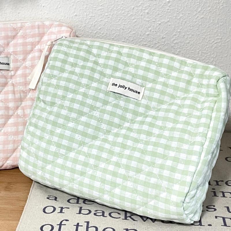 Quilted Cott Ladies Travel Storage Bag Retro Cherry Women's Cosmetic Bags Cute Design Girls Pencil Case Makeup Bag Handbags