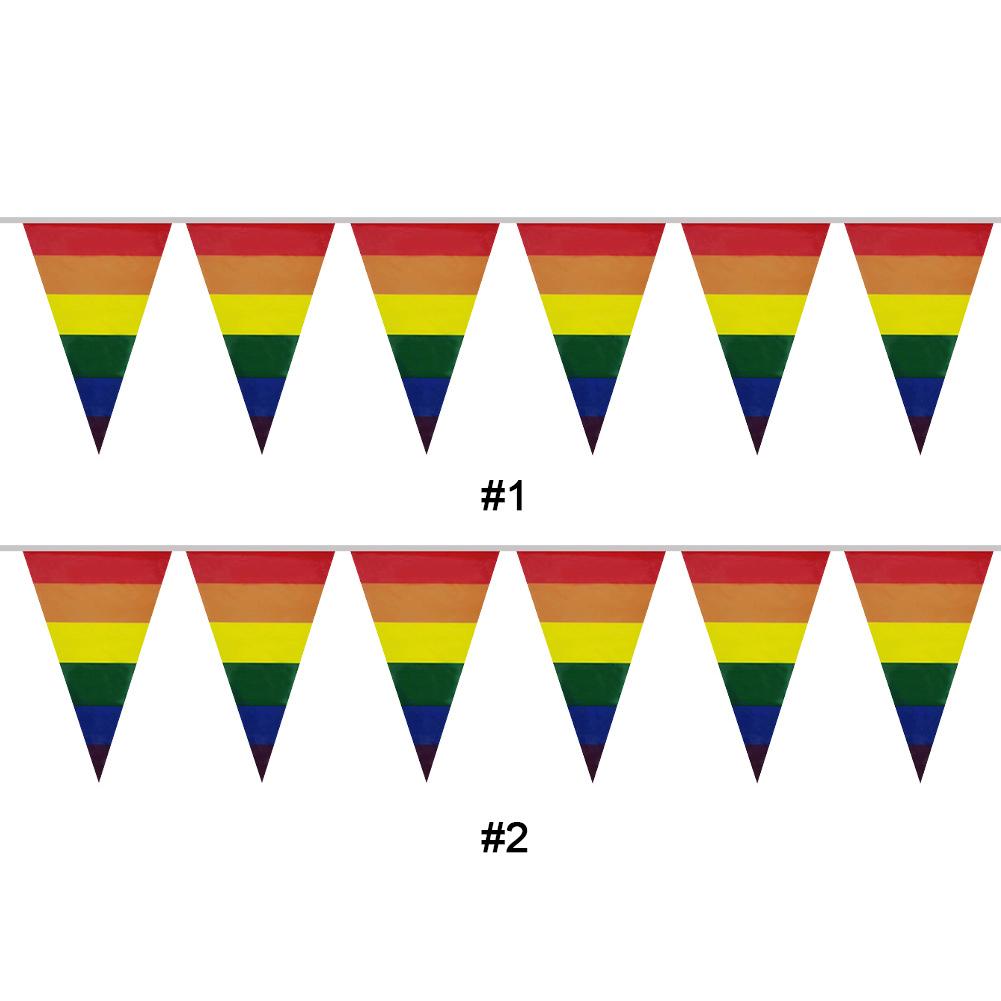 5/10M LGBT Pride String Flag Pennant 10/20 Flags Rainbow Bunting Gay Pride Banner for LGBT Festival Party Celebration Decoration