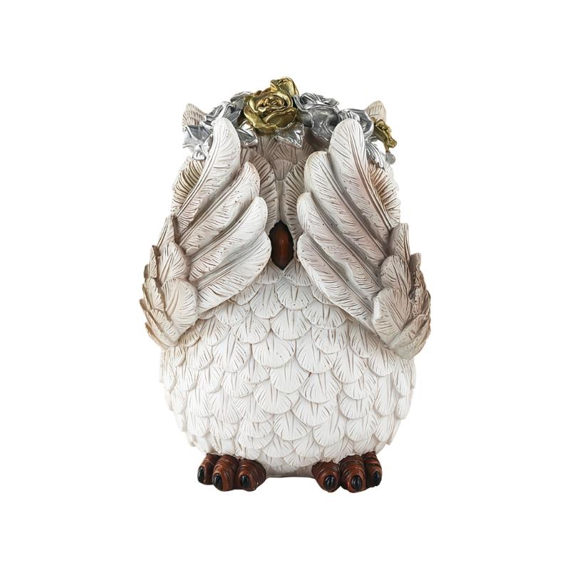 Фигурки Совы Декор, Статуэтка Совы, Не Вижу Не Слышу Не Говорю Зло Орган, Ручная Работа Животных Скульптуры, Домашний Декор