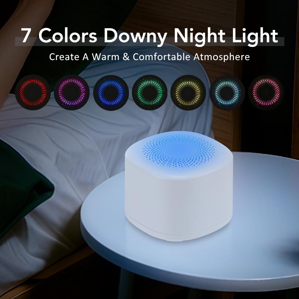 Portable Baby White Noise Sleep Machine 10 Soothing Sounds 7 Night Light Colors Sleep Sound Player Timer for Baby Kids Adults