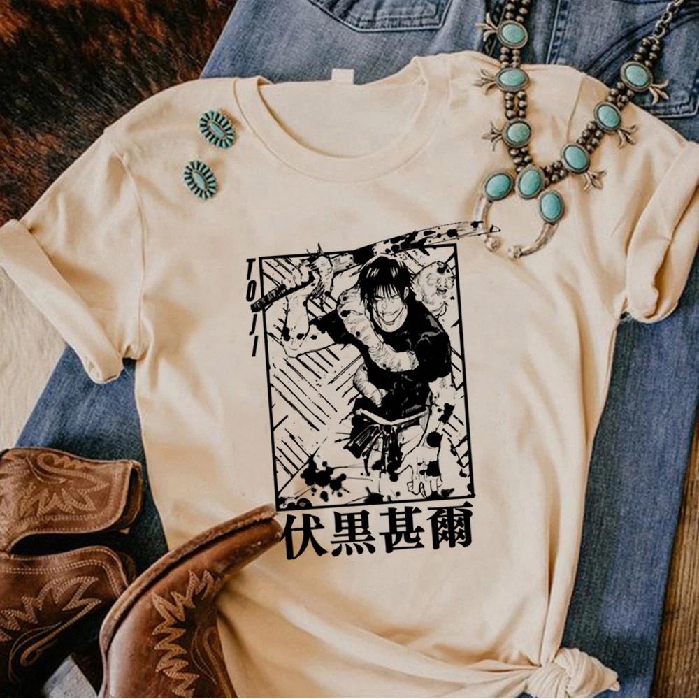 Jujutsu Kaisen shirt female korean clothes anime Grunge Gothic graphic Psychedelic Trendy korean clothes Breathable Graphic