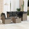 VidaXL Garden Lounge Set 6 Pcs with Grey Cushions Wicker 3217650
