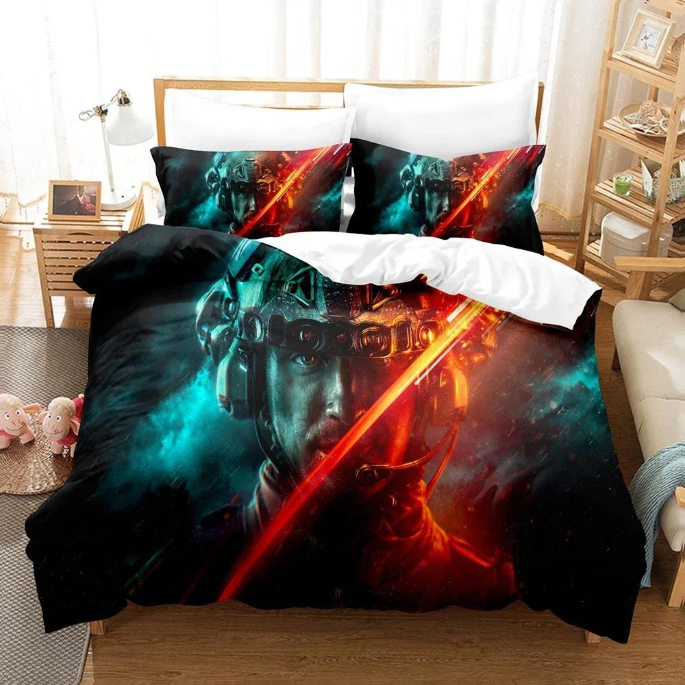 Comforter 3D Printed Battlefield 2042 Bedding Set Double Twin Full Queen King Adult Kids Bedclothes