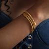 Boho Multiple Layers Bracelet Zircon  Vintage Gold Color Snake Chain Metal Rope Chain Fashion Bracelet For Women