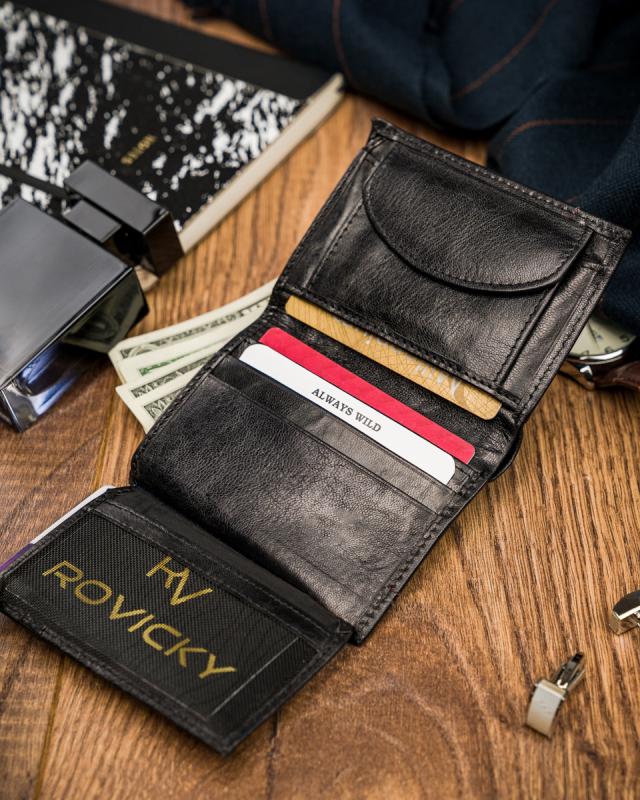 Men's leather wallet N20191-VTK-D BLACK