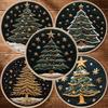 1pc Christmas Tree and Star Pattern Embroidery DIY Fabric Craft Kit with Tools