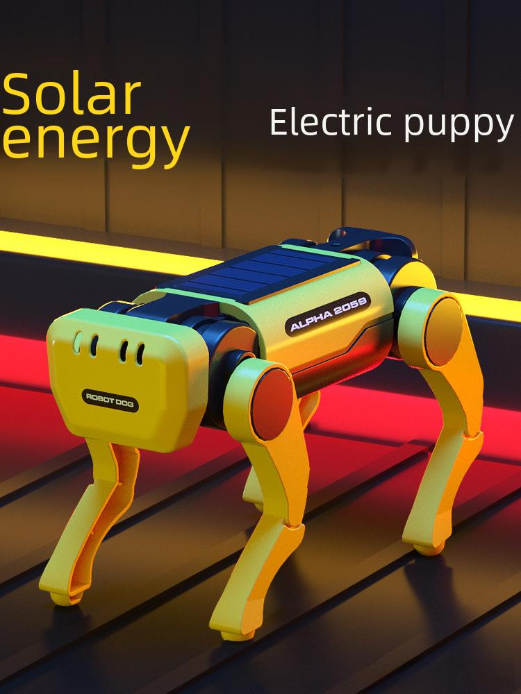 Solar-Powered Electric Machine Dog Children's Assembly Toy for Boys Educational Intellectual