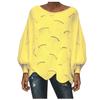 Women's Solid Color Casual Hollow Chain Link Loose Knitted  Sweater Sweater