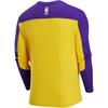 Nike X NBA Collaboration Round Neck Fashion Comfortable Color Block Quick Dry Long Sleeve T-Shirt Men Tops Yellow FQ3198-504