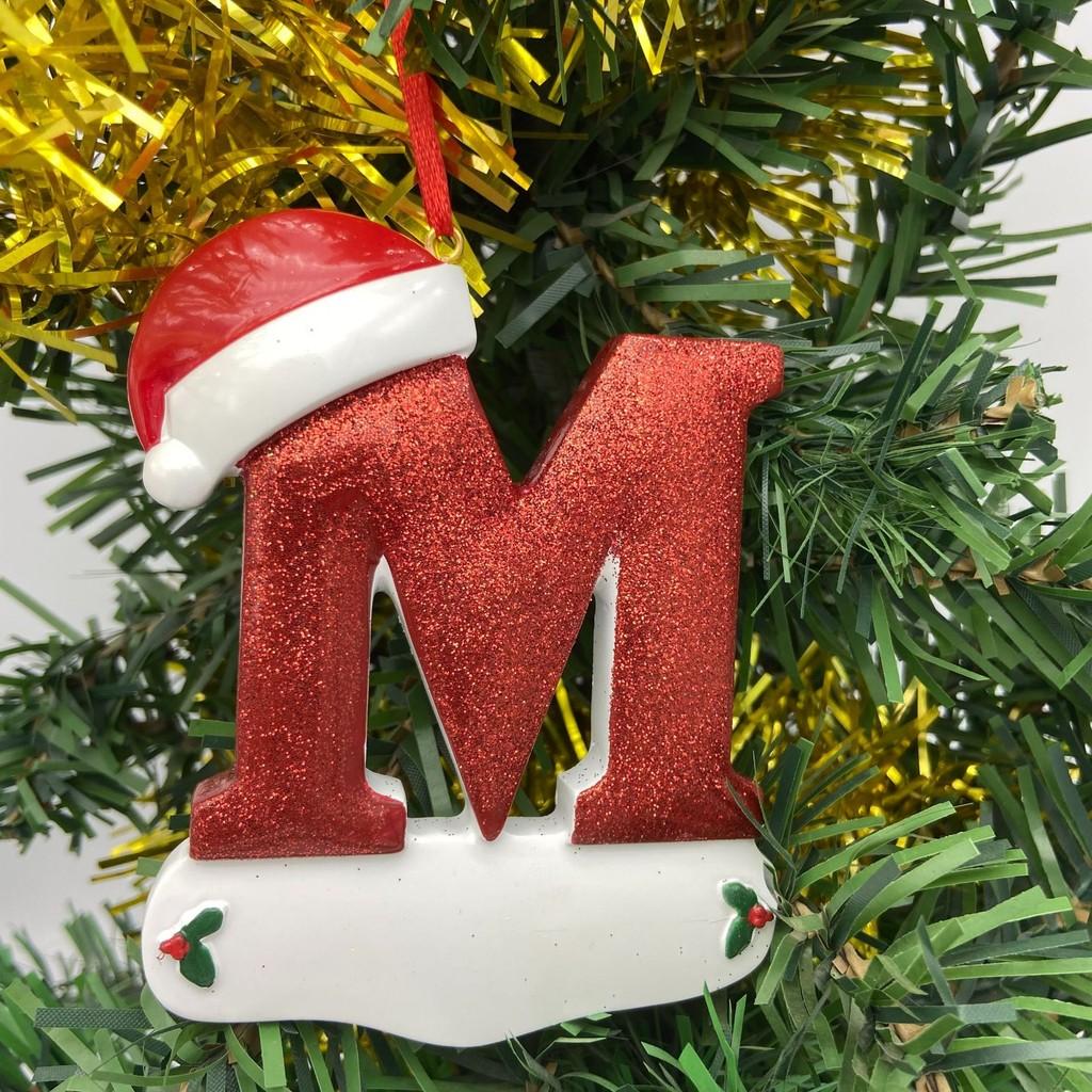 Chic 26 Letter Resin Alphabet Ornaments For Christmas Tree Unique Holiday Decor
