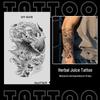Japanese Traditional Tattoo Waterproof Sticker: Men's Long-lasting Floral Arm Pattern.