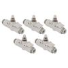 5PCS Throttle Valve Straight Through PVC Regulating Valve Pneumatic Fittings for 4mm Pipe Diameter